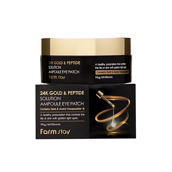 Farmstay 24K Gold & Peptide Solution Ampoule Eye Patch 90g