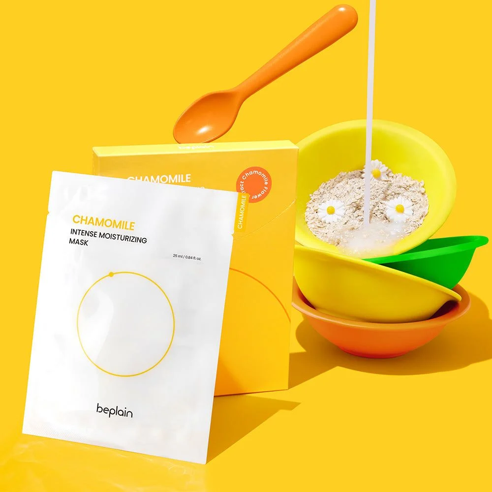 beplain Chamomile Intense Moisturizing Mask Sheet 25ml*10pcs - EmpressKorea