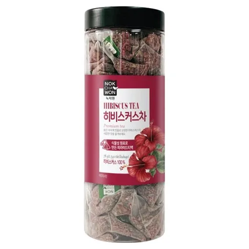 NOK CHA WON Hibiscus Tea 60 Tea Bags (Pyramid Type) Flower Healthier Tea - Image 4