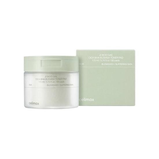 celimax JI WOO GAE Cica BHA Blemish Toner Pad 170ml 60EA - EmpressKorea