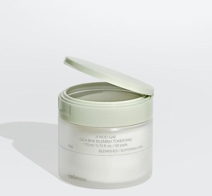 celimax JI WOO GAE Cica BHA Blemish Toner Pad 170ml 60EA - EmpressKorea