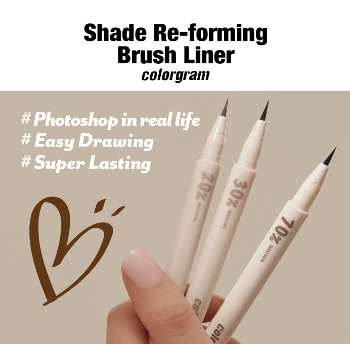 colorgram Shade Re-Forming Brush Liner (3 Colors) 0.5g - EmpressKorea