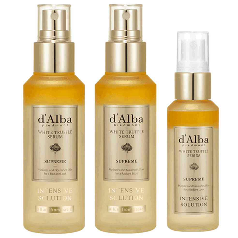 d'Alba White Truffle Supreme Intensive Serum 100ml x 2p + Supreme Serum 50ml Set - EmpressKorea