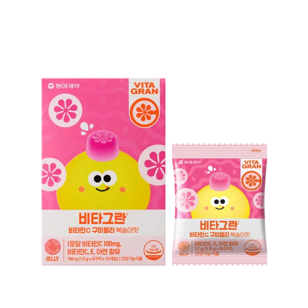 DONG-A FARM VitaGran Vitamin C Gummy Jelly Peach Flavor 180g