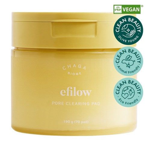 efilow Chaga Mushroom Biome Pore Clearing Pad 190g 70pad - EmpressKorea