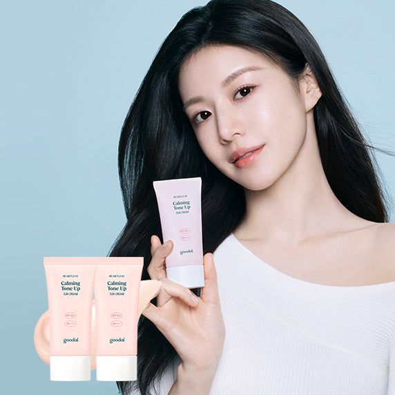 goodal Heartleaf Calming Tone Up Sun Cream SPF 50+ PA++++  50ml*2ea - EmpressKorea