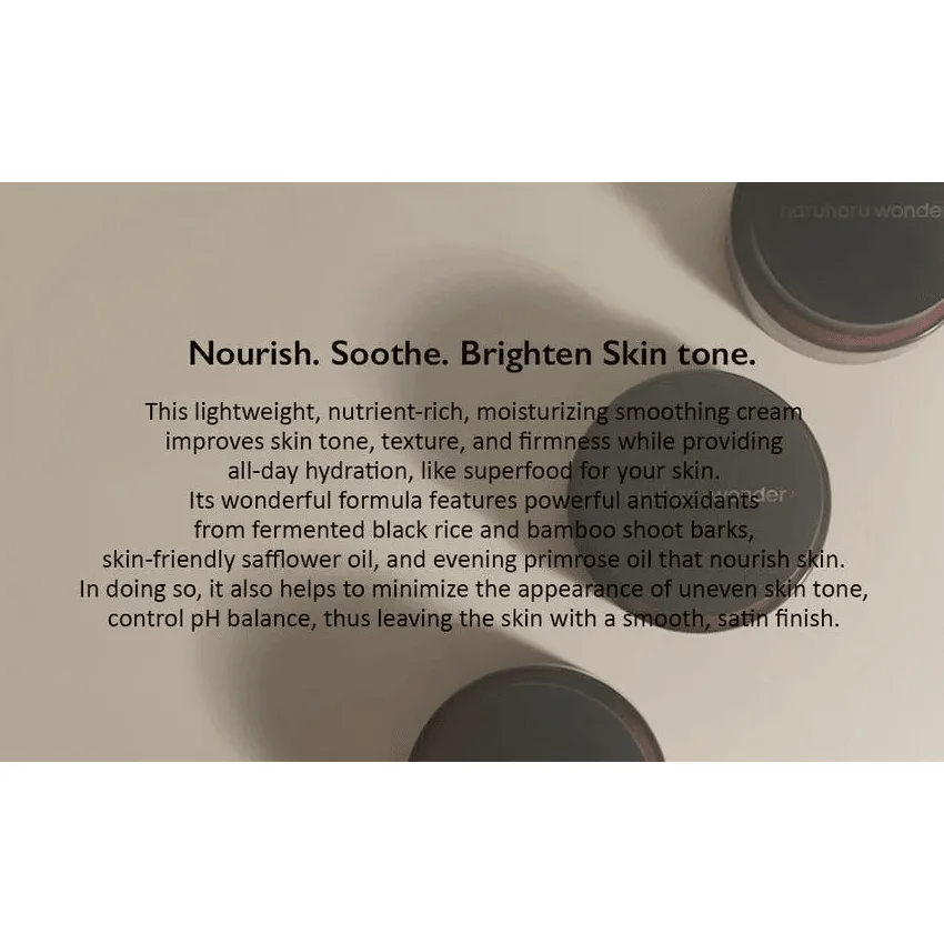 haruharu wonder Black Rice Hyaluronic Cream (Unscented for Sensitive Skin) 50ml - EmpressKorea