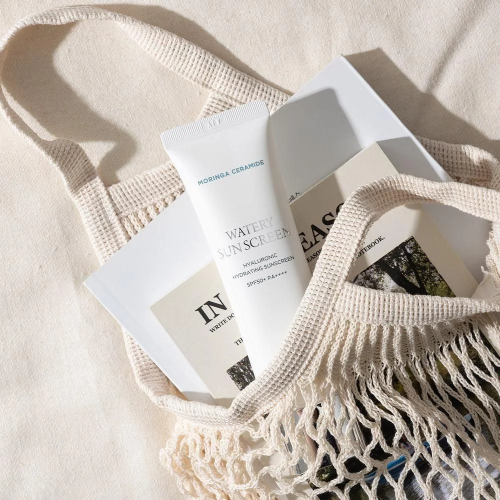 heimish Moringa Ceramide Hyaluronic Hydrating Watery Sunscreen SPF 50+ PA++++ 50ml - EmpressKorea