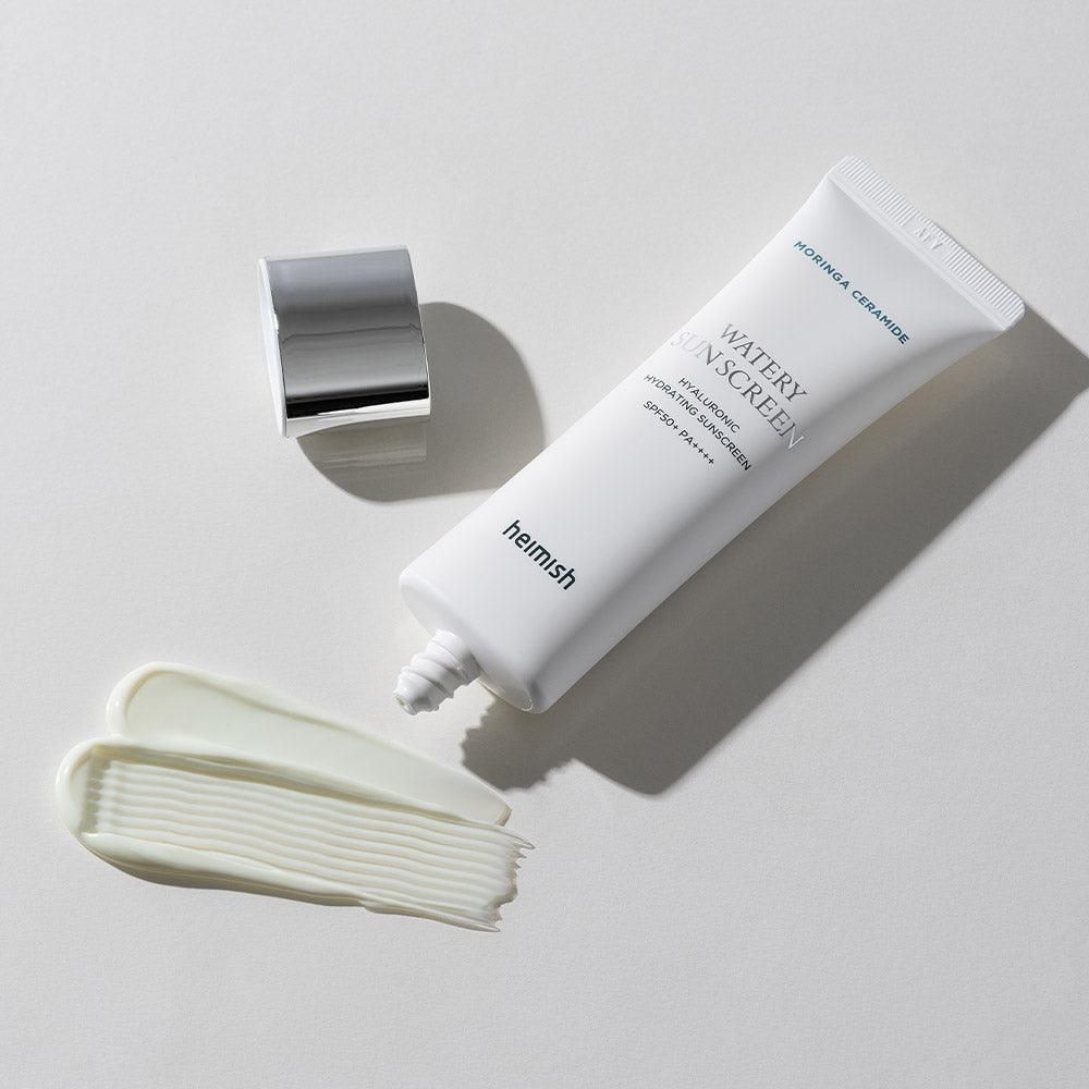 heimish Moringa Ceramide Hyaluronic Hydrating Watery Sunscreen SPF 50+ PA++++ 50ml - EmpressKorea