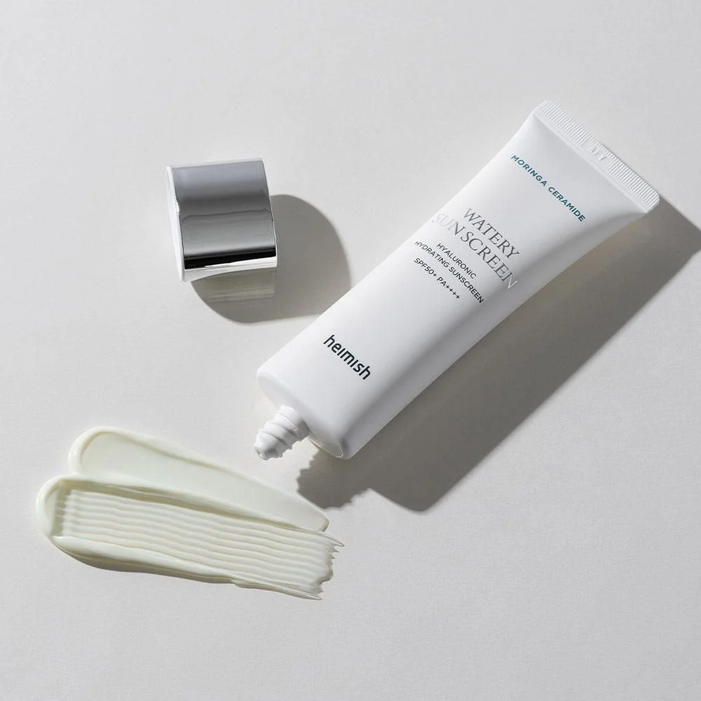 heimish Moringa Ceramide Hyaluronic Hydrating Watery Sunscreen SPF 50+ PA++++ 50ml - EmpressKorea