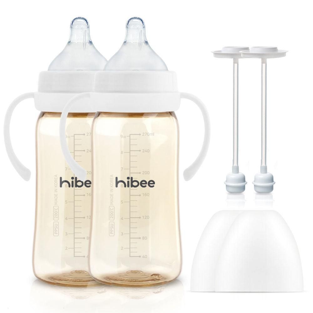 hibee PPSU Eight Bent colic prevention bottle 270ml twin pack self-feeding set - EmpressKorea