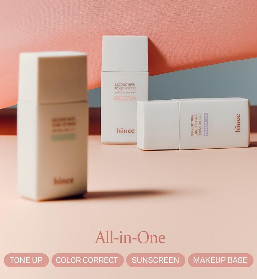 hince Second Skin Tone Up Base (3 Colors) SPF 50+ PA++++ 35ml - EmpressKorea