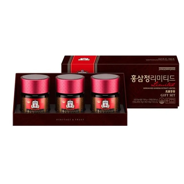 JUNG KWAN JANG HONGSAMJUNG Korean Red Ginseng Extract Limited 100g x 3 Bottles