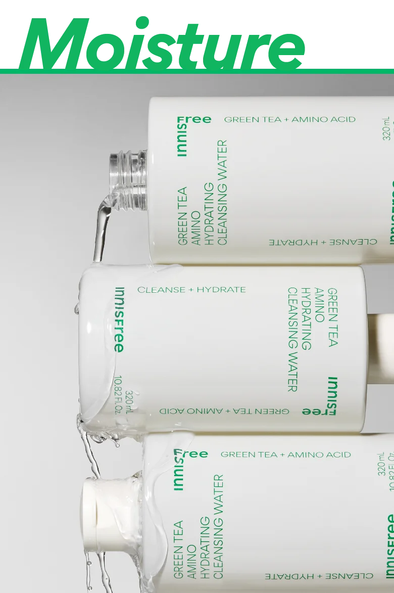 innisfree Green Tea Amino Hydrating Cleansing Water 320ml - EmpressKorea
