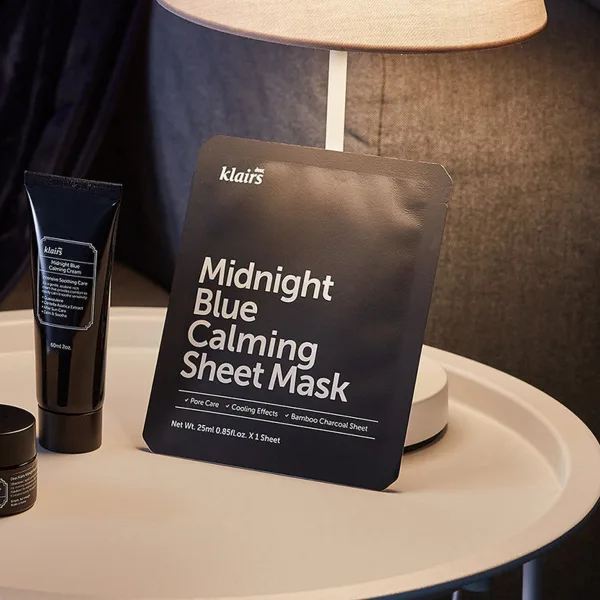 klairs Midnight Blue Calming Sheet Mask 25ml*10pcs - EmpressKorea