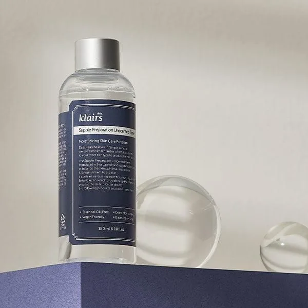 klairs Supple Preparation Unscented Toner 180ml - EmpressKorea