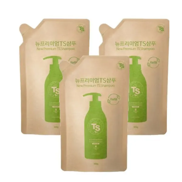 TS New Premium Shampoo Refill for Alleviating Hair Loss Symptoms 500g*3pack