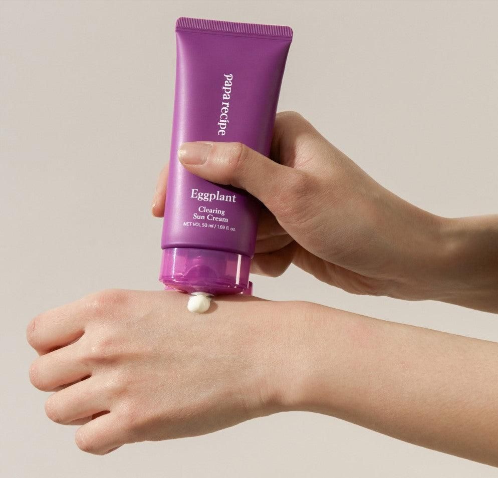 papa recipe Eggplant Clearing Sun Cream SPF 50+ PA++++ 50ml - EmpressKorea