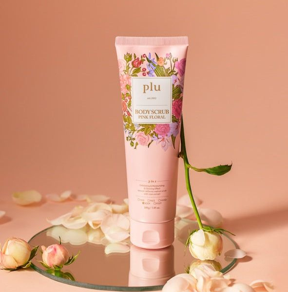 plu Body Scrub Pink Floral 200g - EmpressKorea