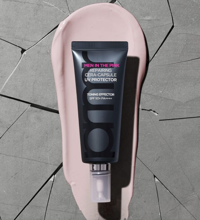primera Men in the Pink Repairing Cera Capsule UV Protector Toning Effector SPF50+PA++++ 40ml - EmpressKorea