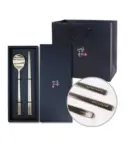 Jeongdam initial engraved Bangjja Yugi 1 set of cutlery, 1 spoon + 1 chopsticks gift set