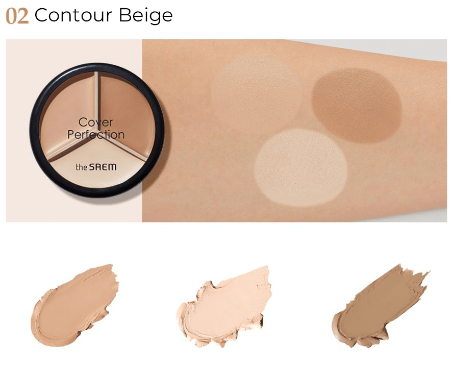 the SAEM Cover Perfection Triple Pot Concealer (2 Colors) 4.5g - EmpressKorea