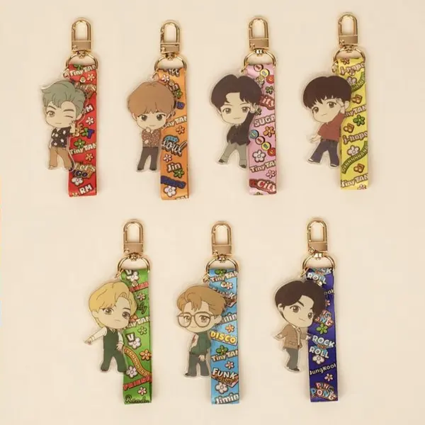 ROYCHE BTS TinyTAN Dynamite Acrylic Strap Keyring