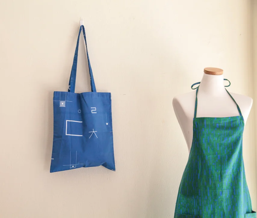 K-Heritage HANGEUL Korean Alphabet Printed Cotton Eco Bag - Bags - View 1