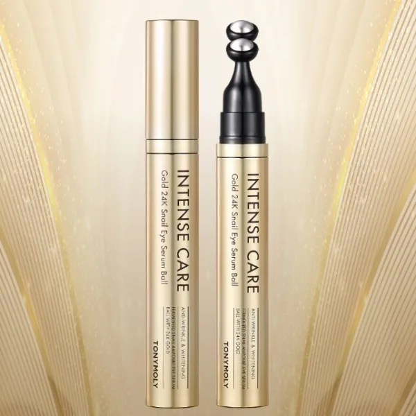 TONYMOLY Intense Care Gold 24K Snail Eye Serum Ball 15ml/Gold 24K Snail Cream 30ml