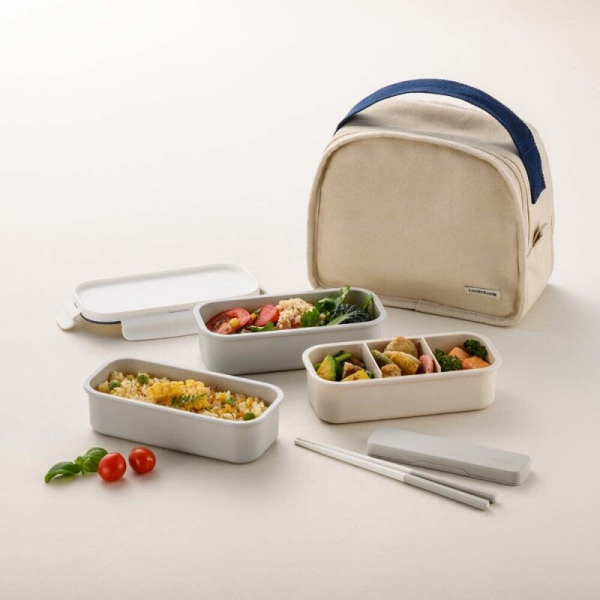 LocknLock Daily Cotton Dosilock Set - Rectangular 3-Tier