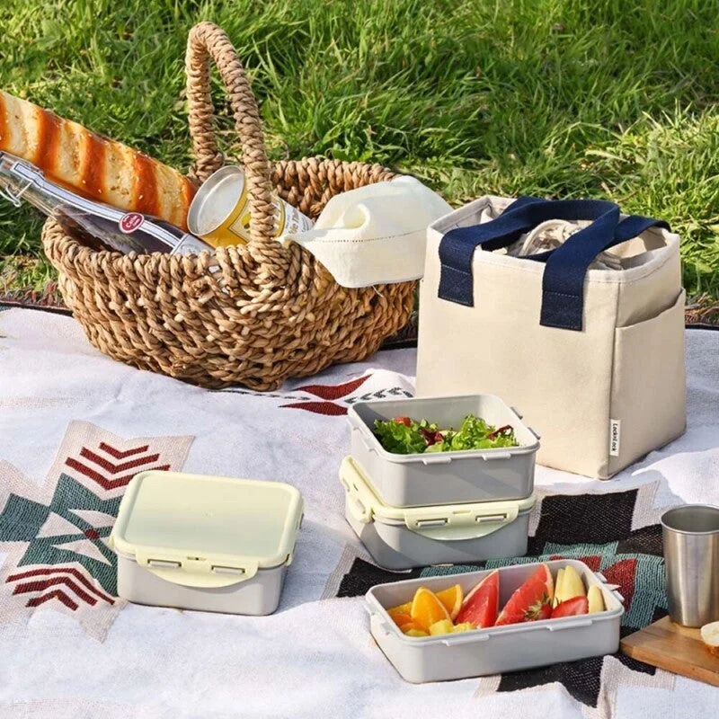 LocknLock Daily Cotton Dosilock Square 3-Tier Lunch Box Set - Image 3