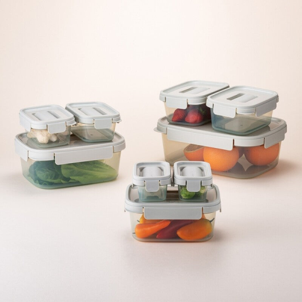 LocknLock Stackable Containers Set (500ml 2P + 2.7L 1P)