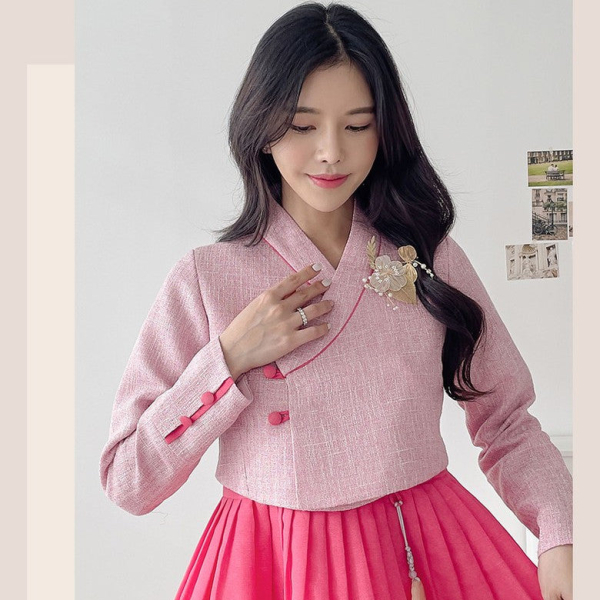 Minhanbok Women's Living Hanbok No.56 Brisa Women's One-Piece Improved Fusion Waist Skirt Dress