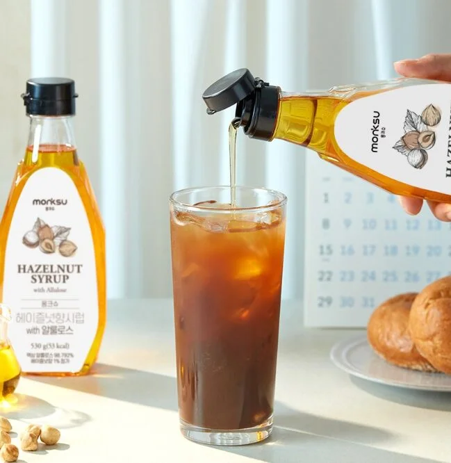 monksu Hazelnut Syrup with Allulose 530g - Image 2