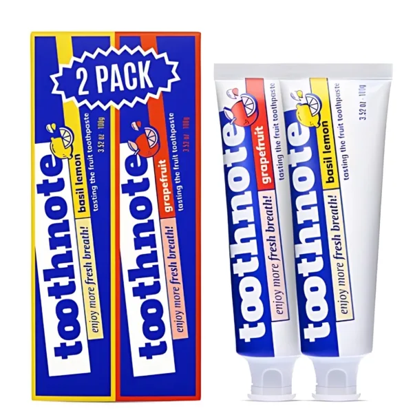 toothnote Moisture Toothpaste Basil Lemon 100g+ Grapefruit 100g Set