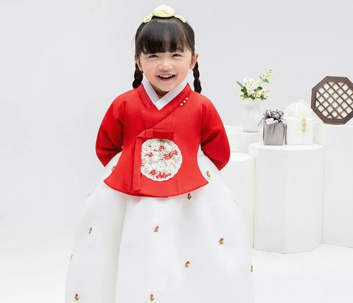Red Tulip Hanbok AW228 - Image 2