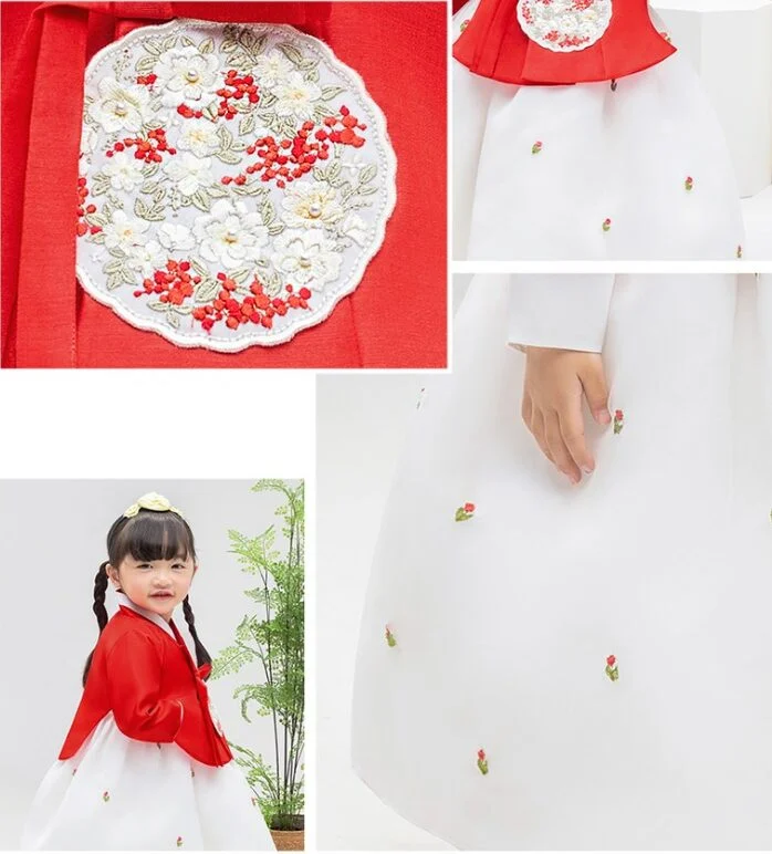 Red Tulip Hanbok AW228 - Image 3