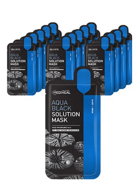 MEDIHEAL Aqua Black Solution Mask Pack 23ml*15pack - Image 2