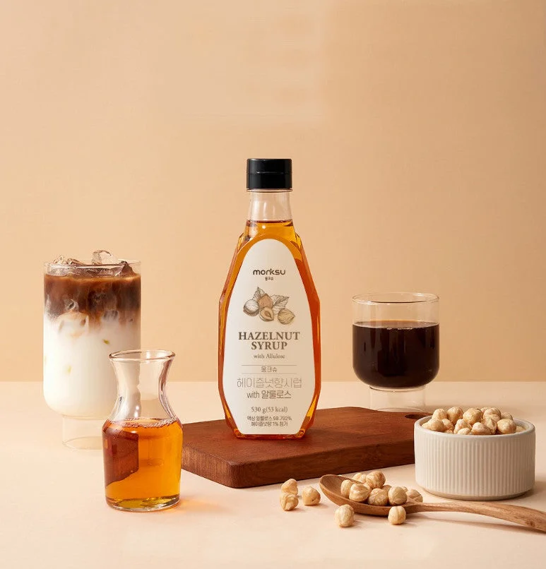 monksu Hazelnut Syrup with Allulose 530g - Image 3