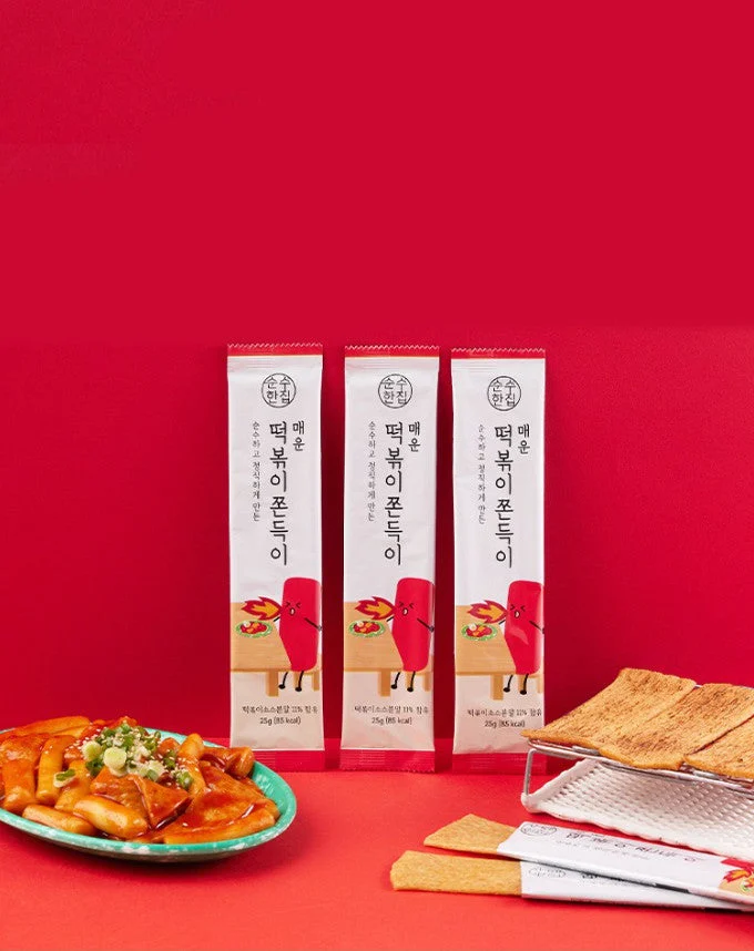 순수한집 Spicy Tteokbokki Jjondegi(쫀득이) 25g*15pack 375g