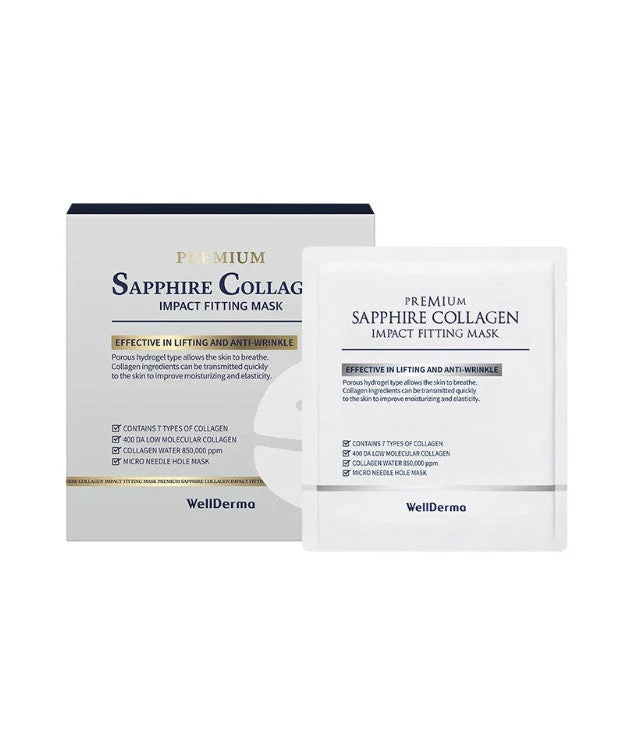 WellDerma Premium Sapphire Collagen Impact Fitting Mask 7X 25g*4seets