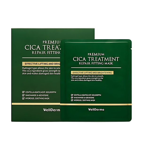 WellDerma Premium Cica Treatment Repair Fitting Mask 25g*4packs
