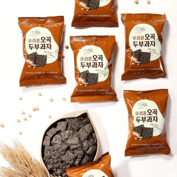 이장님 Bakery Wooribean Five Grain Tofu Snack baked 50g*10pack
