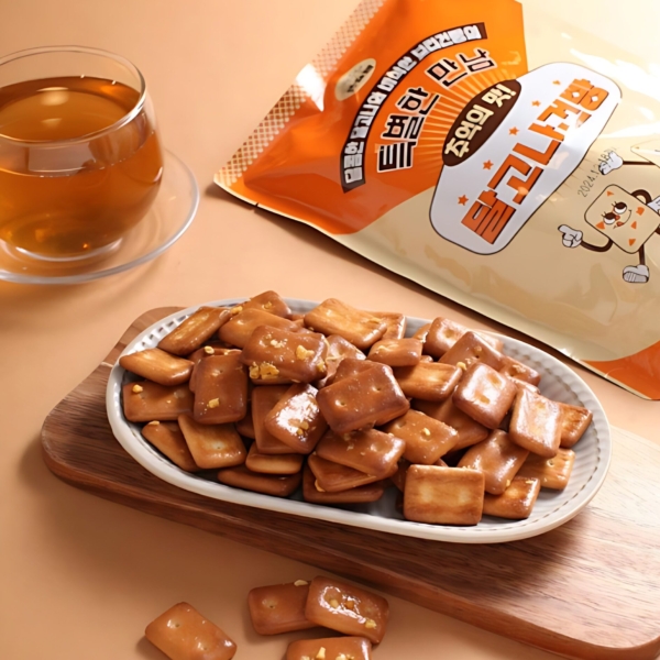 쫀슐랭 Fried Barley Dalgona Biscuits 220g*5pack - Foods - SKU: PREMIUM-220G-SNACKS-DT