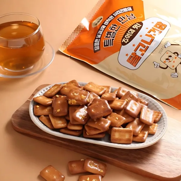 쫀슐랭 Fried Barley Dalgona Biscuits 220g*5pack - Foods - SKU: PREMIUM-220G-SNACKS-DT