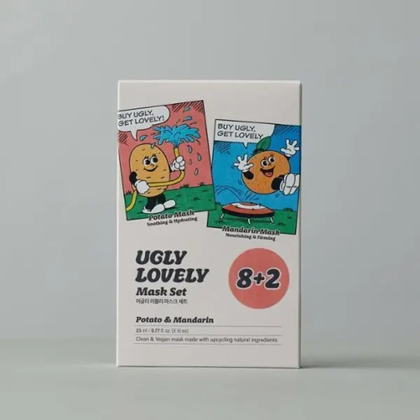 UGLY LOVELY Limited Edition Potato 4pack&Mandarin Mask 4pack (+Potato Mask 1pack, +Mandarin Mask 1pack)