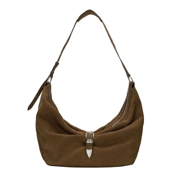 BELTED HOBO_chestnut nubuck - EmpressKorea
