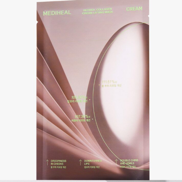 MEDIHEAL Retinol Collagen Cream Contour Mask 10 sheets*30ml - EmpressKorea