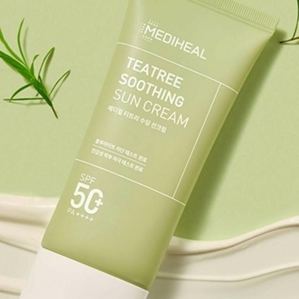 MEDIHEAL TEATREE SOOTHING SUN CREAM 50ML - EmpressKorea