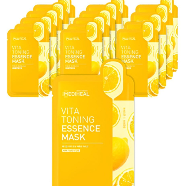 MEDIHEAL Vita Toning Essence Mask Pack 20ml*15pack - EmpressKorea